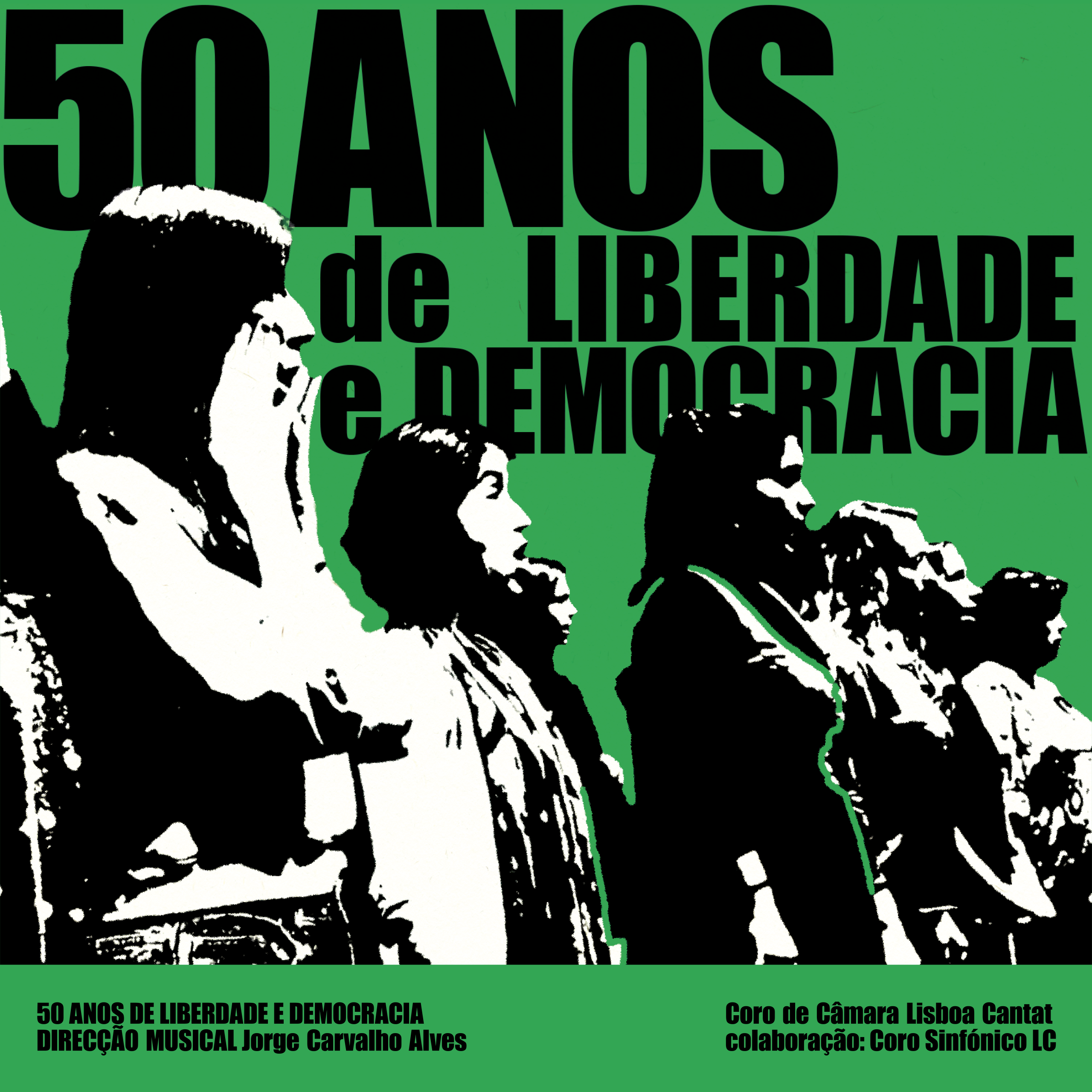 Capa do álbum "50 Anos de Liberdade e Democracia", do Lisboa Cantat.